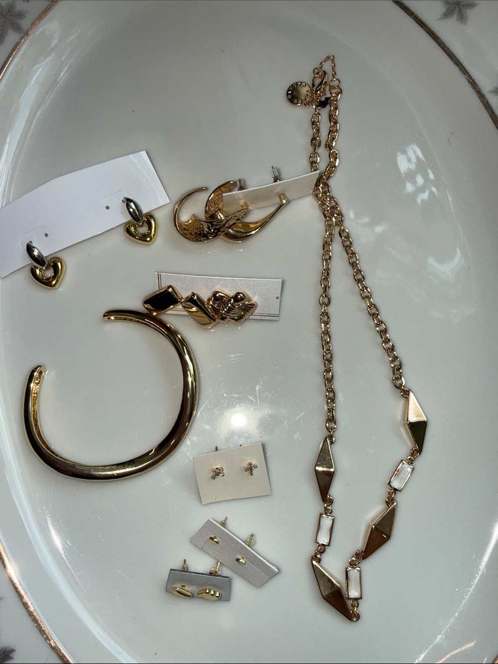 Nordstrom Gold-Tone Mixed Jewelry Set - Necklace, Bangle & Earrings